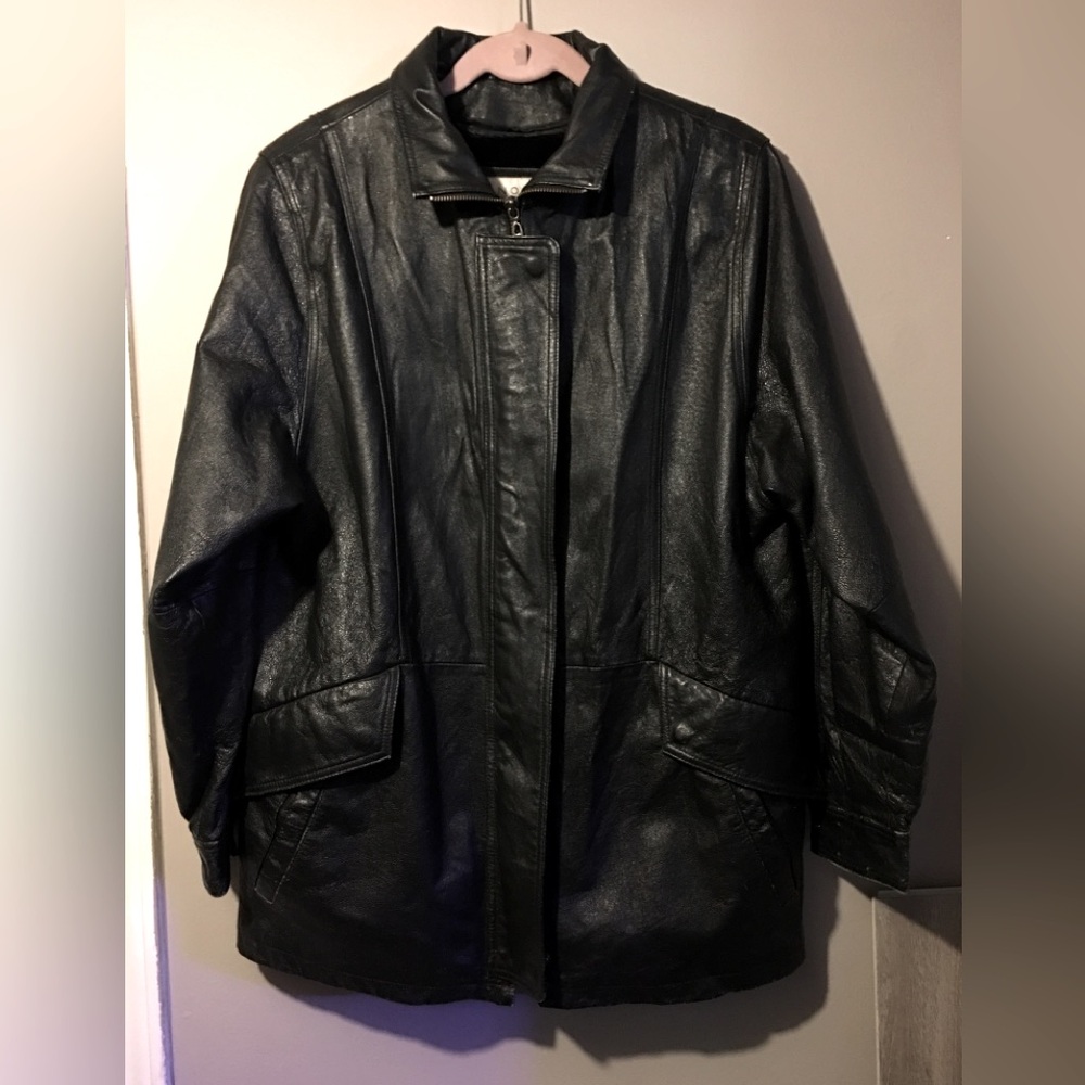 Black Leather Jacket 100%